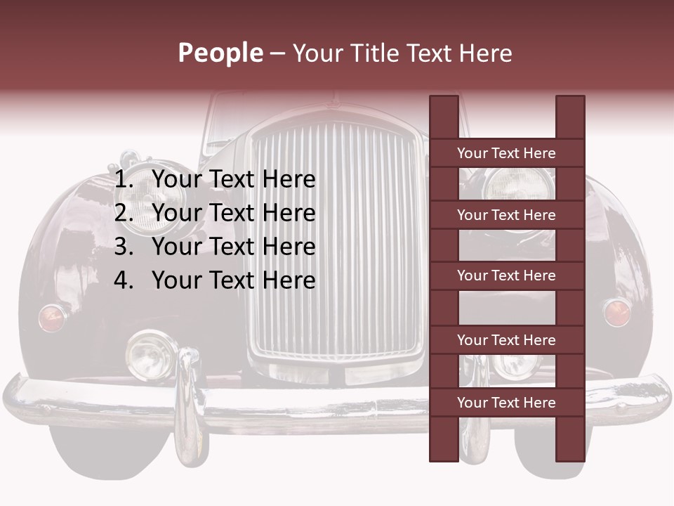 Vintage Car Front View PowerPoint Template