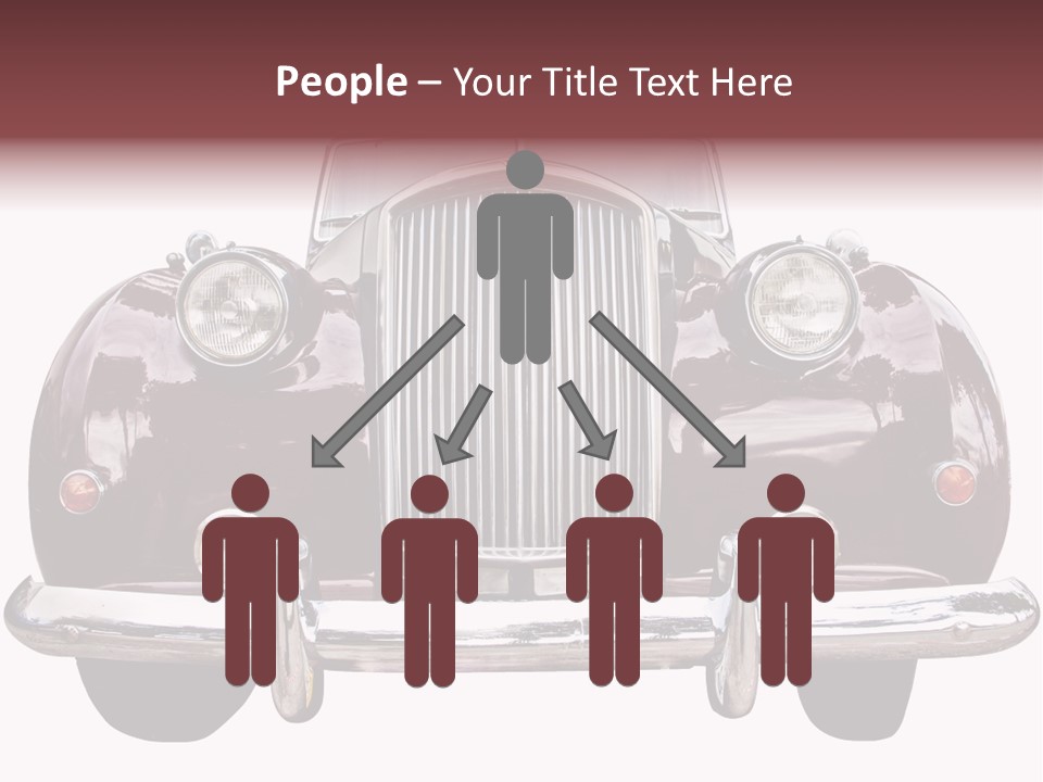 Vintage Car Front View PowerPoint Template