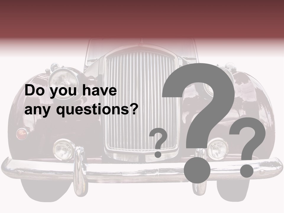 Vintage Car Front View PowerPoint Template