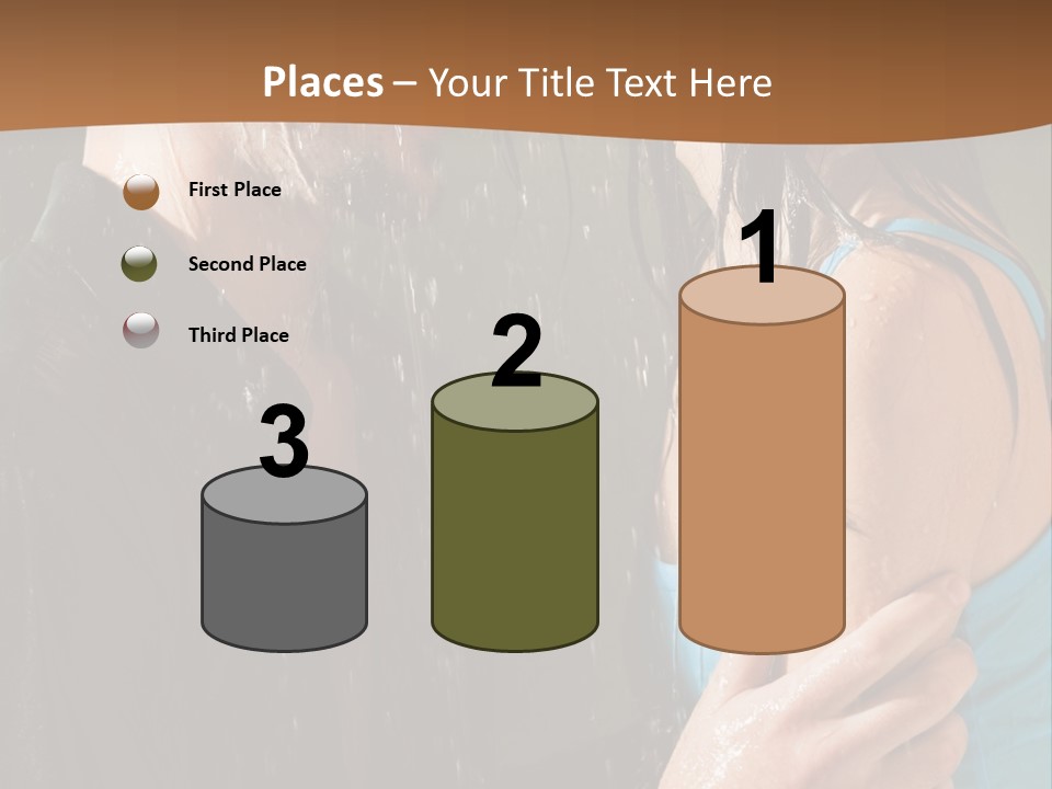 Couple Hugging In The Rain PowerPoint Template