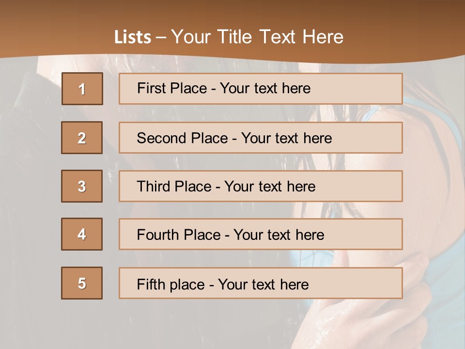 Couple Hugging In The Rain PowerPoint Template