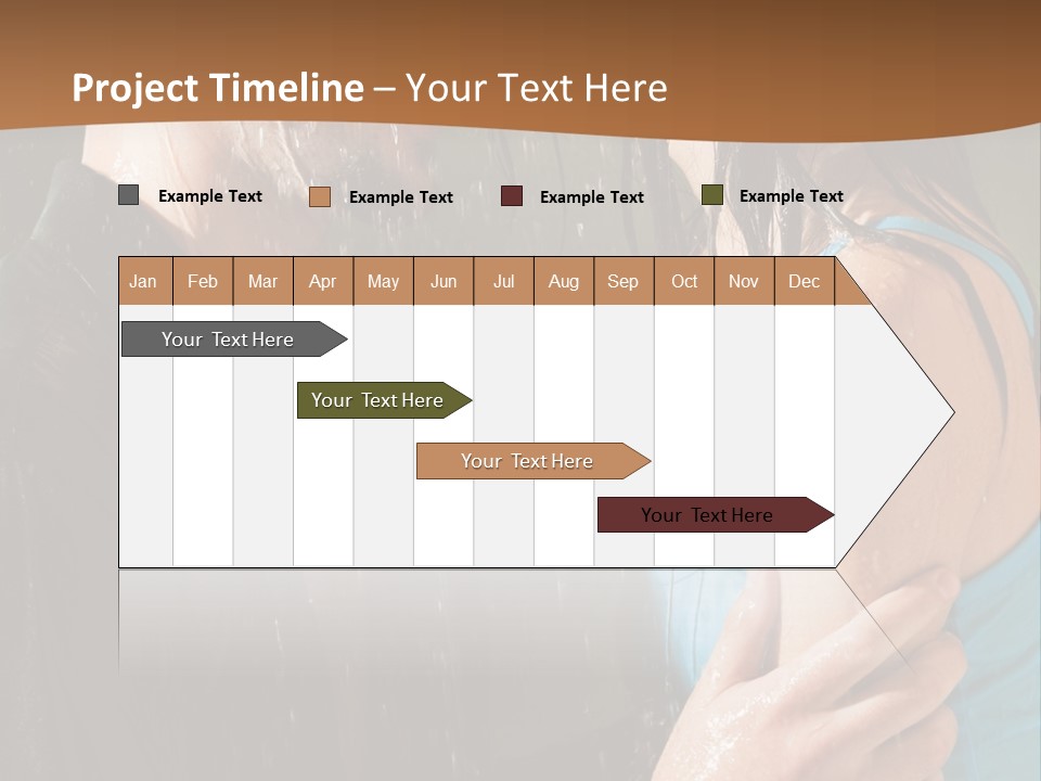 Couple Hugging In The Rain PowerPoint Template