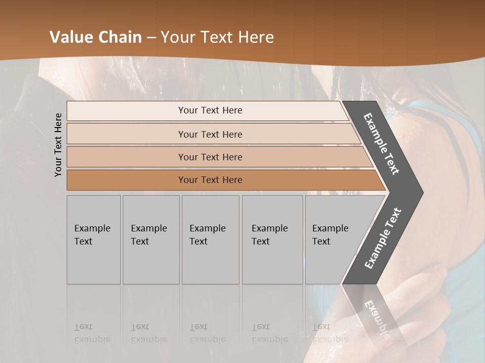 Couple Hugging In The Rain PowerPoint Template