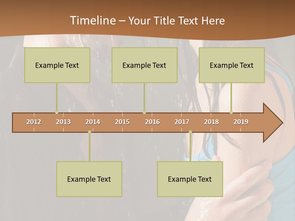 Couple Hugging In The Rain PowerPoint Template