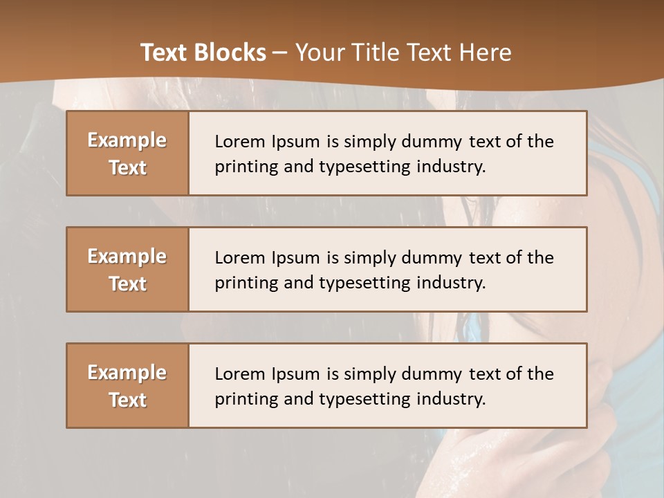Couple Hugging In The Rain PowerPoint Template