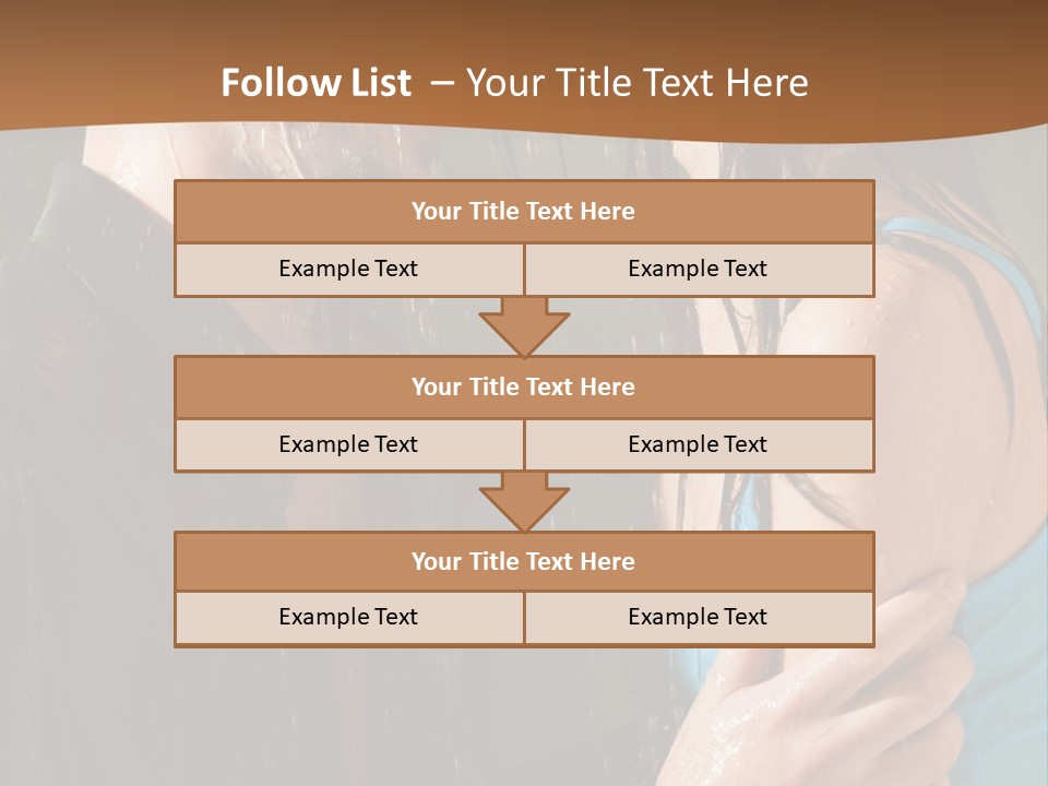 Couple Hugging In The Rain PowerPoint Template