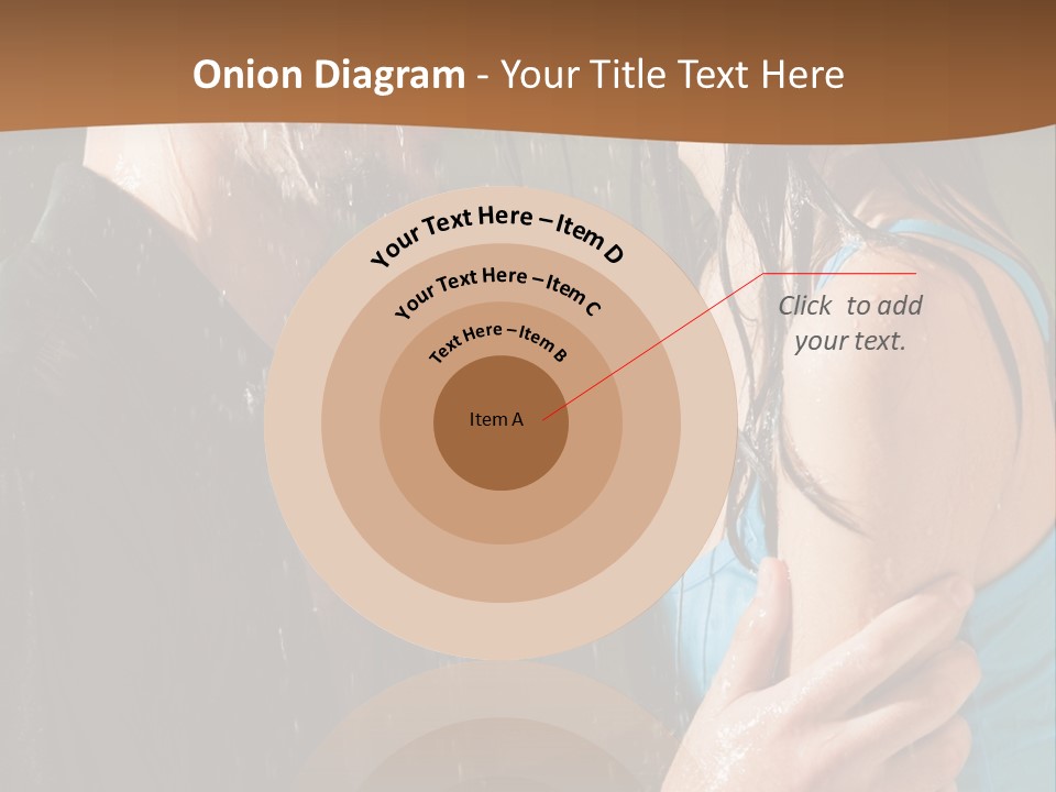 Couple Hugging In The Rain PowerPoint Template