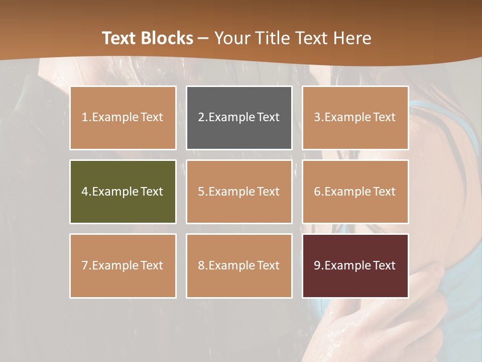 Couple Hugging In The Rain PowerPoint Template