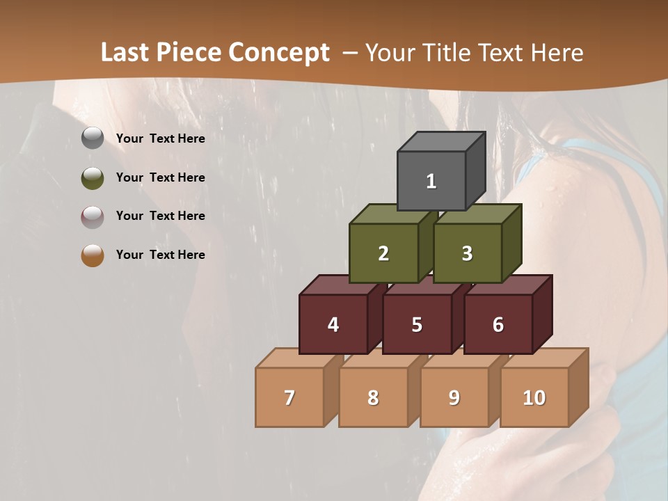 Couple Hugging In The Rain PowerPoint Template