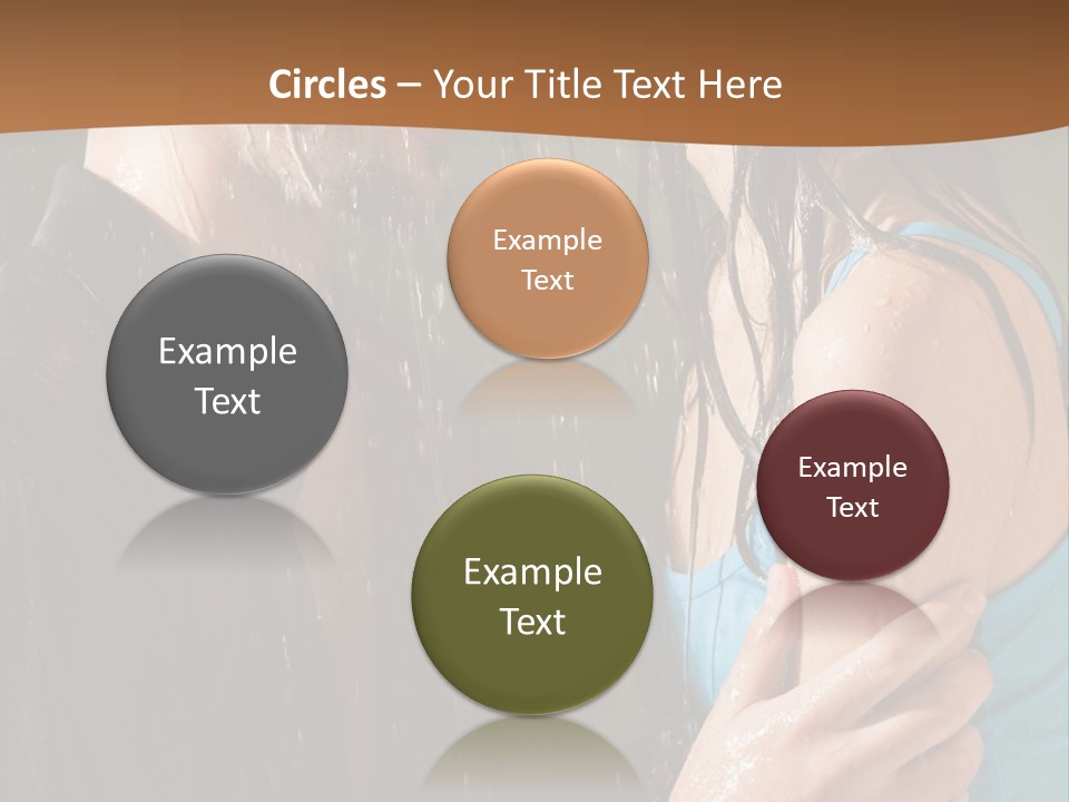 Couple Hugging In The Rain PowerPoint Template