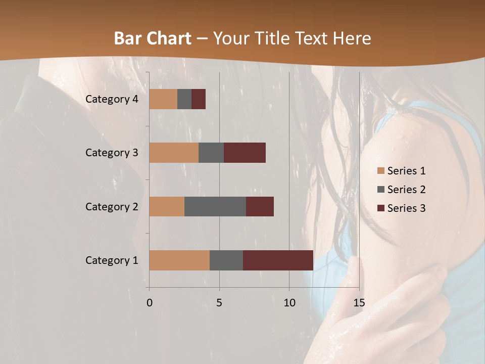 Couple Hugging In The Rain PowerPoint Template