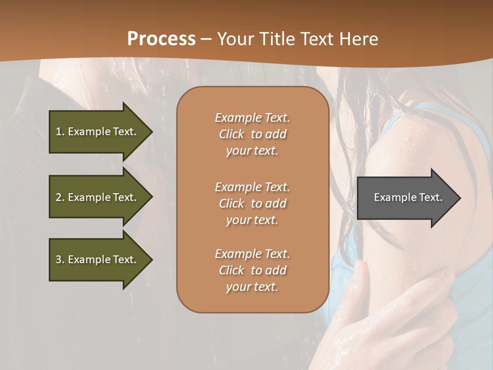Couple Hugging In The Rain PowerPoint Template