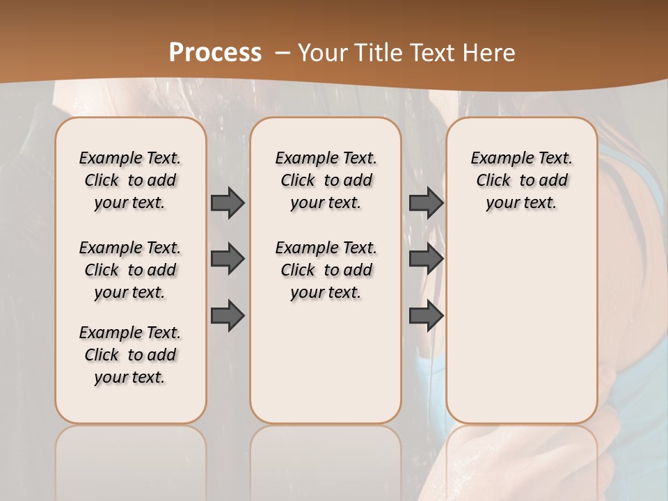 Couple Hugging In The Rain PowerPoint Template