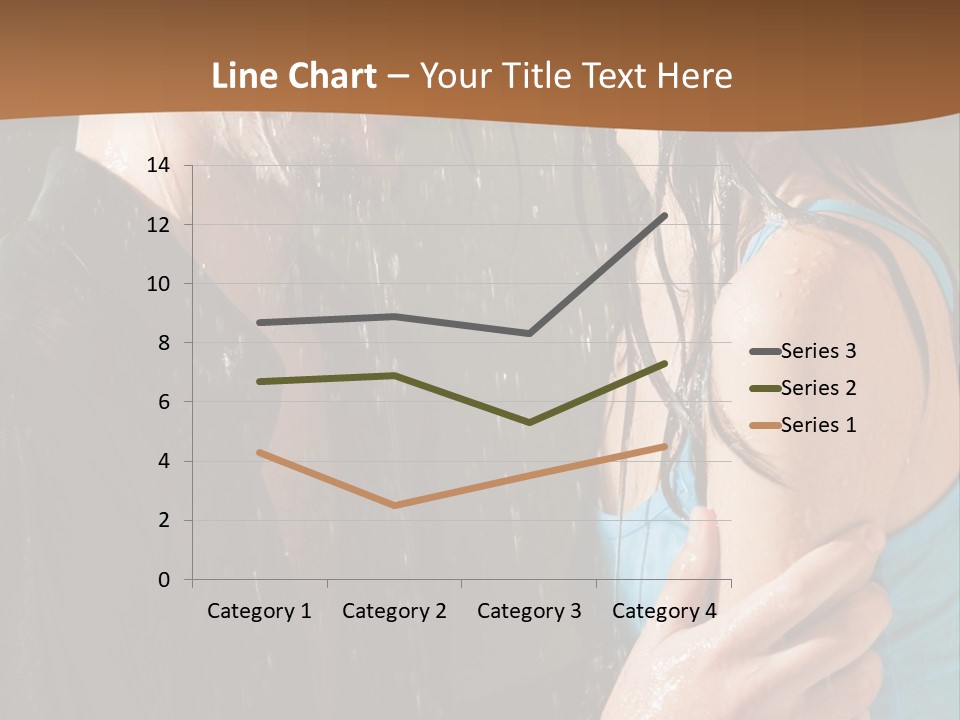 Couple Hugging In The Rain PowerPoint Template