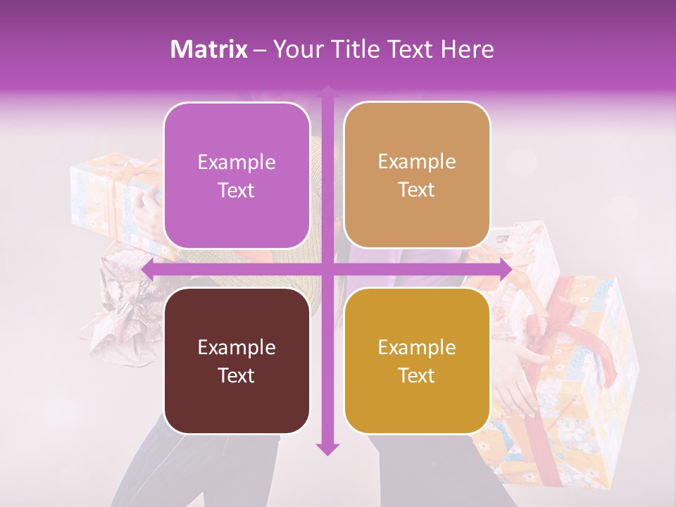 Shopaholic Colored Friends PowerPoint Template