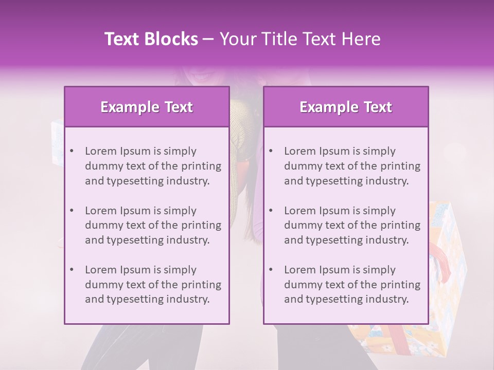 Shopaholic Colored Friends PowerPoint Template