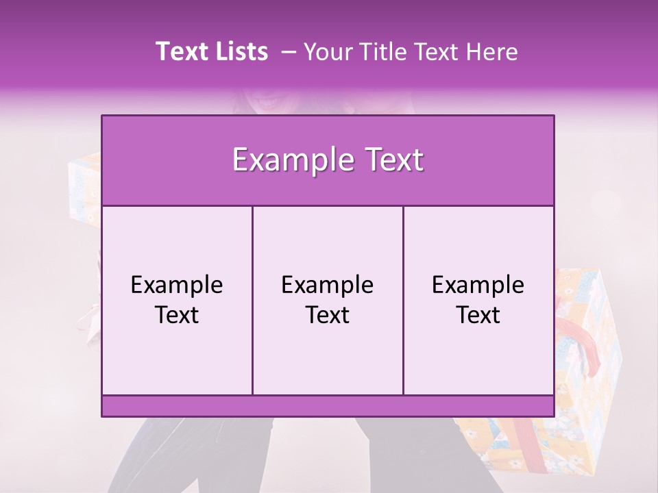 Shopaholic Colored Friends PowerPoint Template