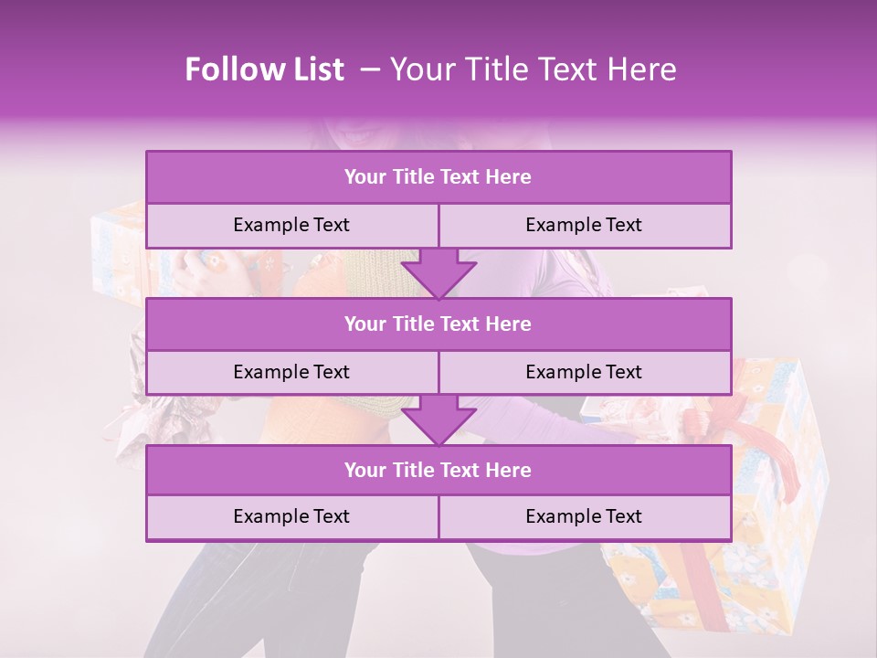 Shopaholic Colored Friends PowerPoint Template