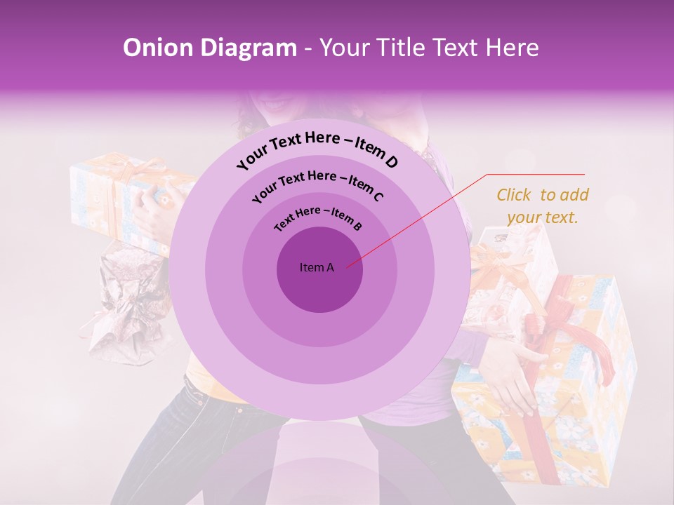 Shopaholic Colored Friends PowerPoint Template