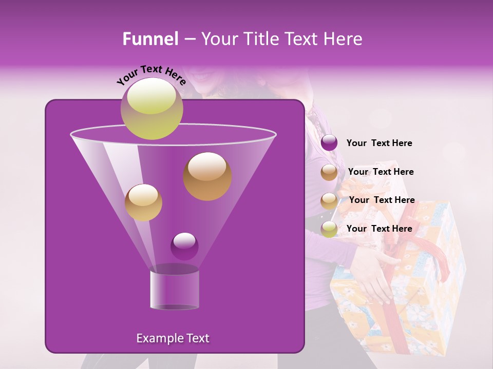 Shopaholic Colored Friends PowerPoint Template