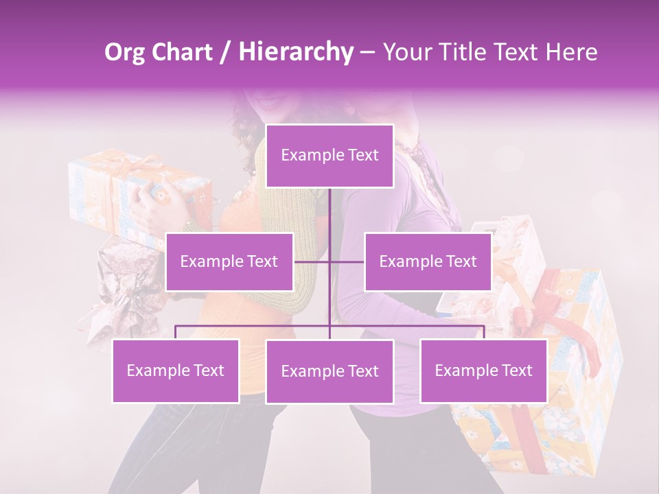 Shopaholic Colored Friends PowerPoint Template