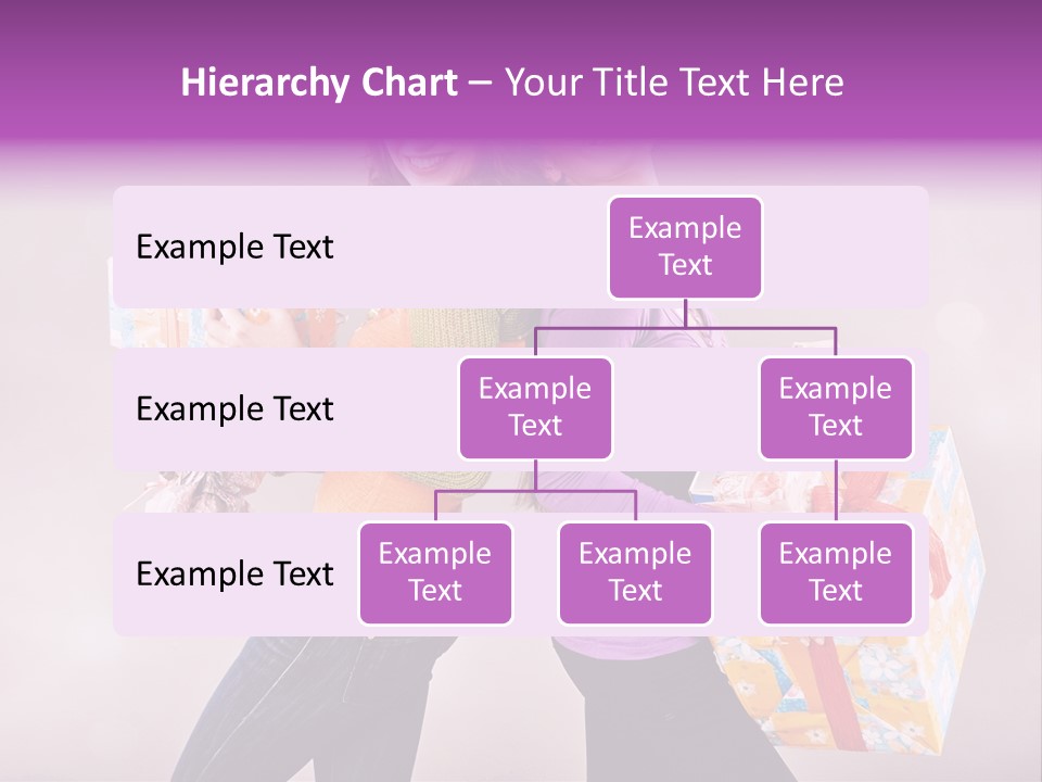 Shopaholic Colored Friends PowerPoint Template