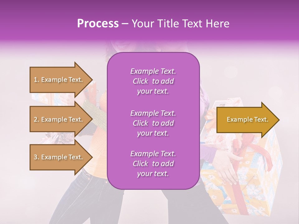 Shopaholic Colored Friends PowerPoint Template