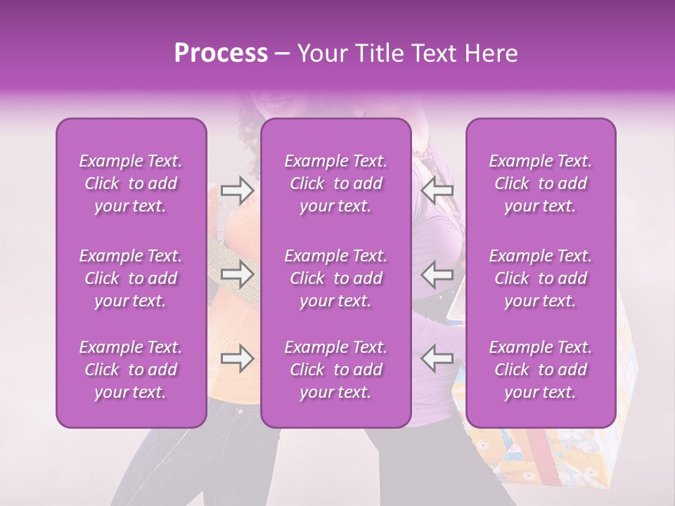 Shopaholic Colored Friends PowerPoint Template