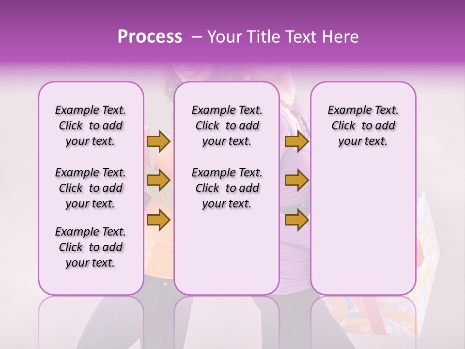 Shopaholic Colored Friends PowerPoint Template