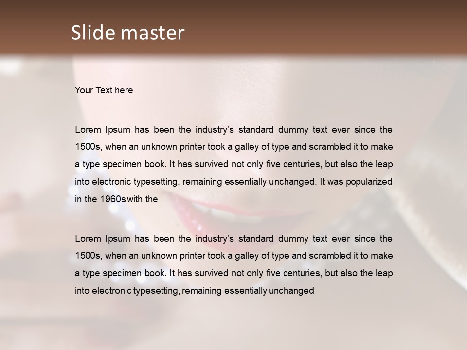 Beads Bright Make Up PowerPoint Template