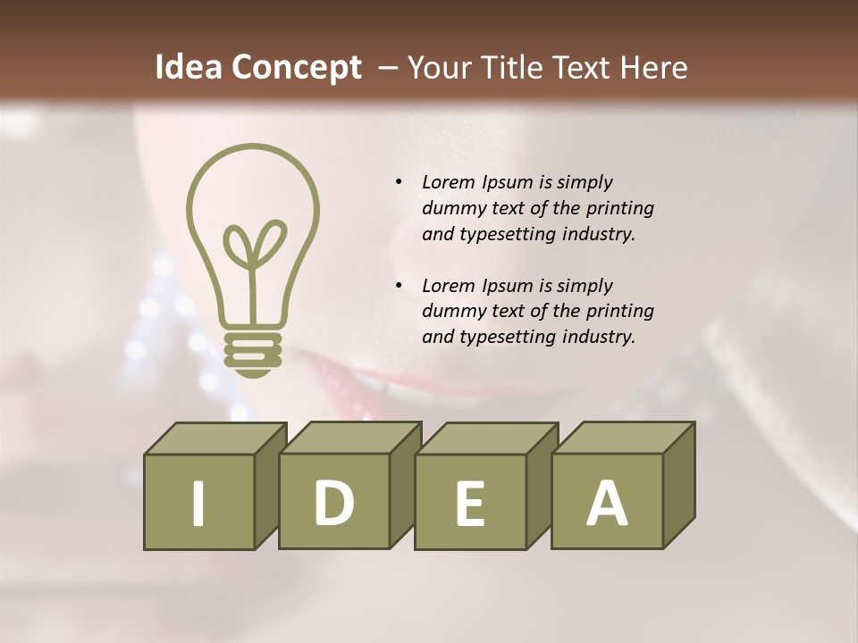 Beads Bright Make Up PowerPoint Template