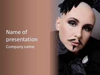 Skinhead Girl PowerPoint Template