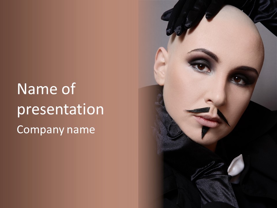 Skinhead Girl PowerPoint Template