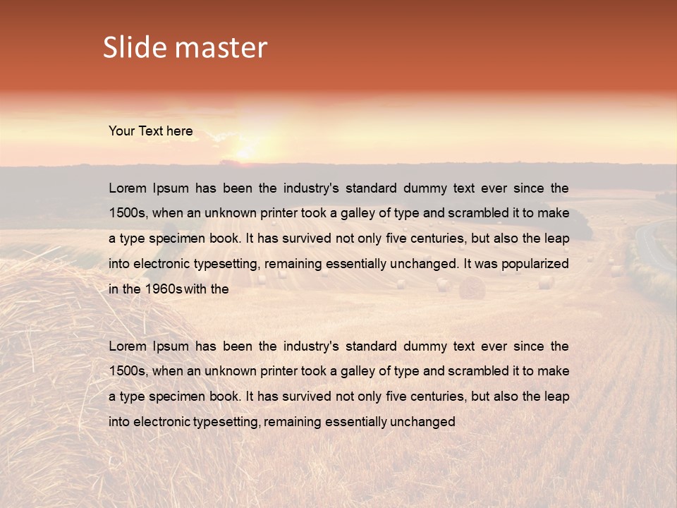 Straw Field PowerPoint Template