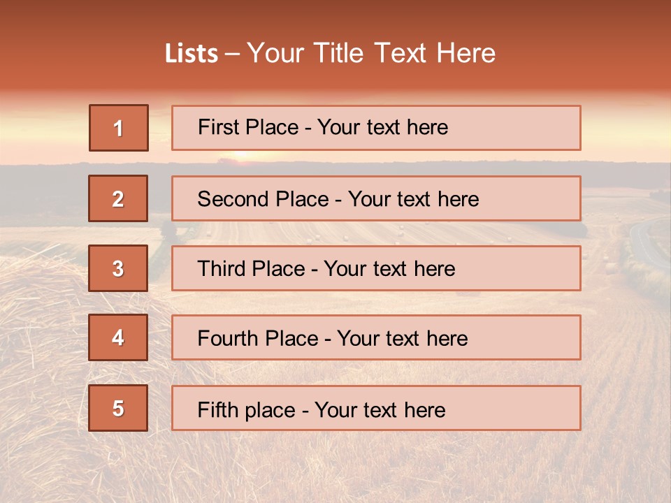 Straw Field PowerPoint Template