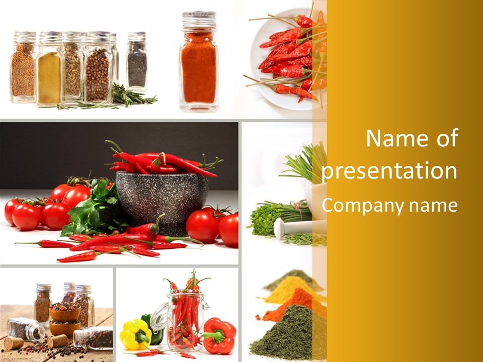 Spices Collage PowerPoint Template