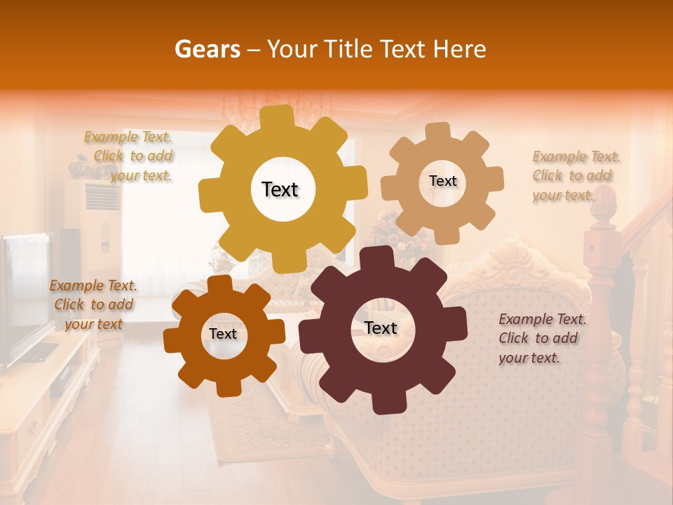 Living Room Furniture Designs PowerPoint Template