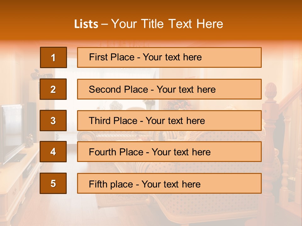 Living Room Furniture Designs PowerPoint Template