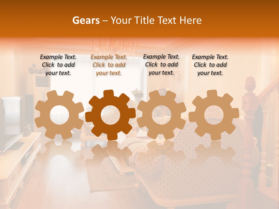 Living Room Furniture Designs PowerPoint Template