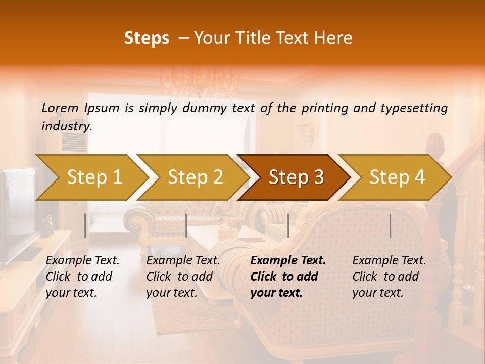 Living Room Furniture Designs PowerPoint Template