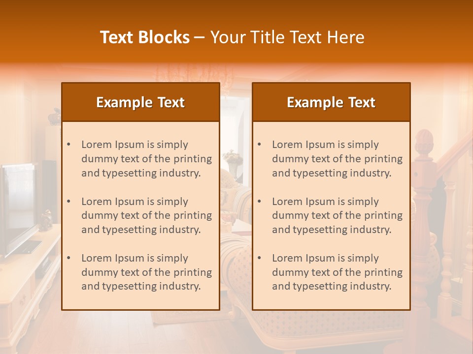 Living Room Furniture Designs PowerPoint Template