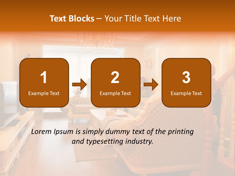 Living Room Furniture Designs PowerPoint Template