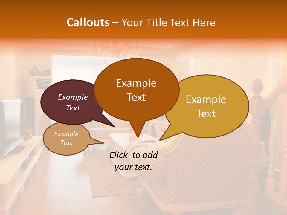 Living Room Furniture Designs PowerPoint Template