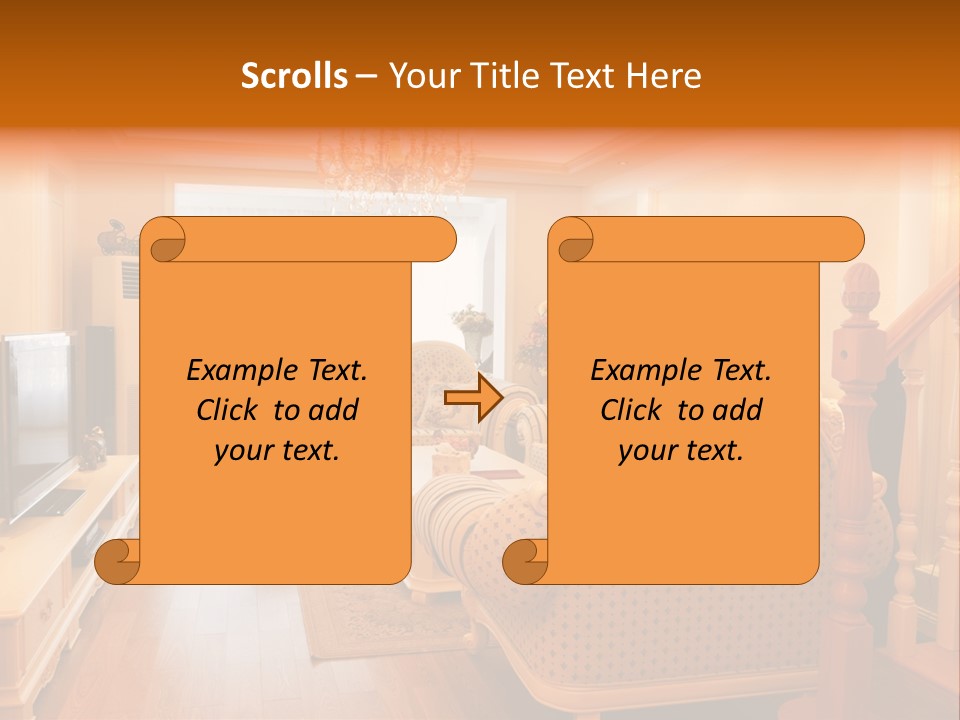 Living Room Furniture Designs PowerPoint Template