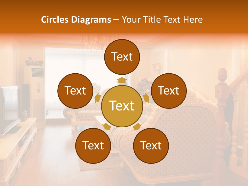 Living Room Furniture Designs PowerPoint Template