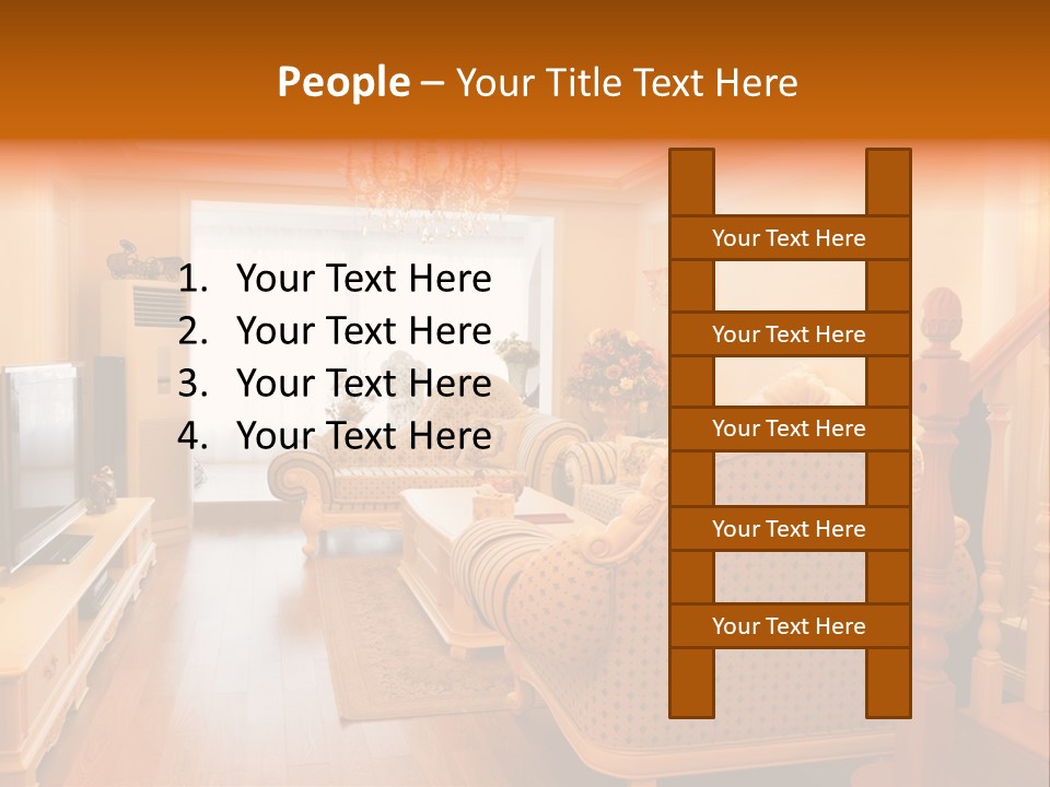 Living Room Furniture Designs PowerPoint Template