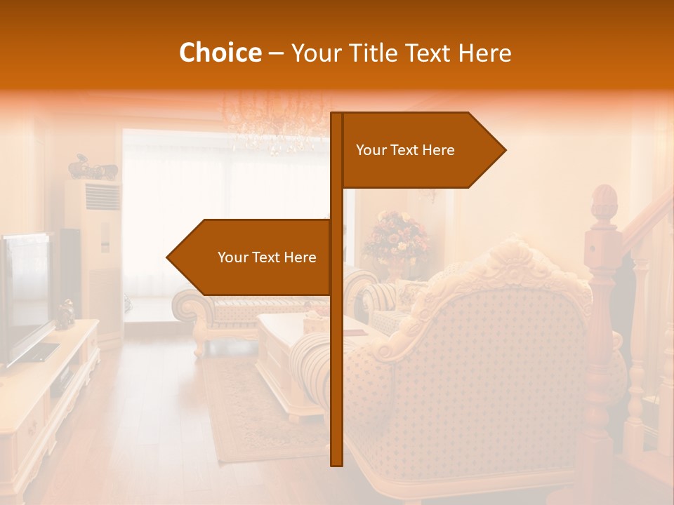 Living Room Furniture Designs PowerPoint Template