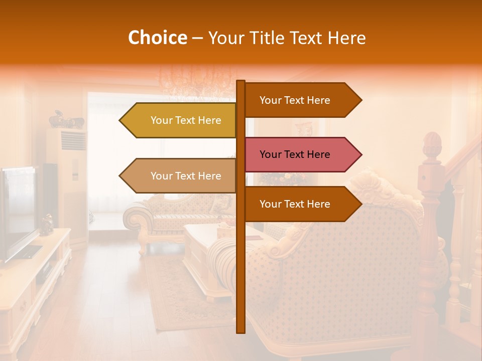 Living Room Furniture Designs PowerPoint Template