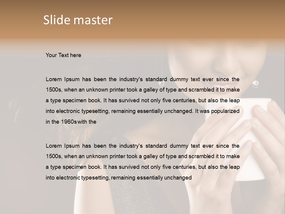 Drinking Coffee PowerPoint Template