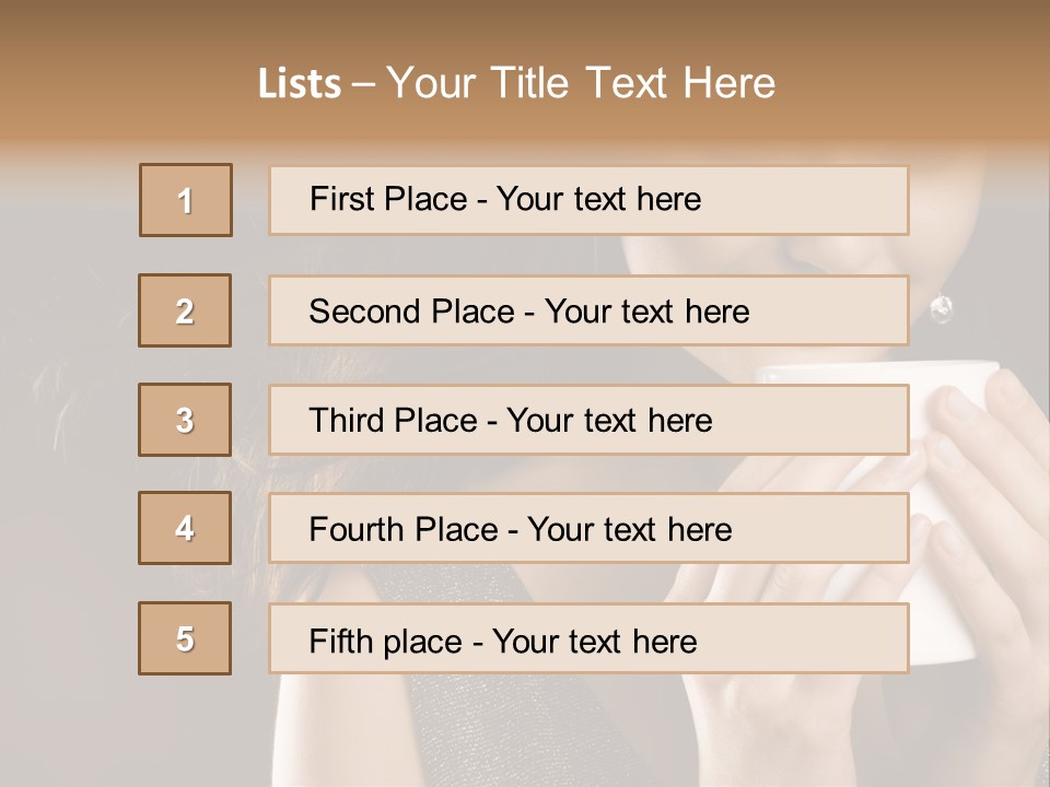 Drinking Coffee PowerPoint Template